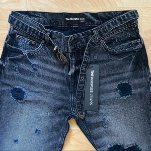 The Kooples Faded Black Nelly Jeans with Western-Style Belt (NWT)